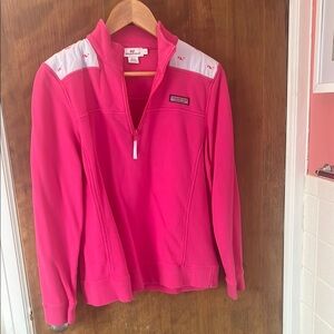 Vineyard Vines Pink Quarter-Zip Sweatshirt